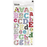 American Crafts - Thickers - Eric - Chipboard Alpha Stickers - Multicolored