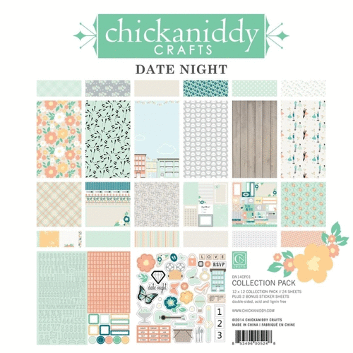Chickaniddy Crafts - Date Night Collection - 12 x 12 Collection Pack