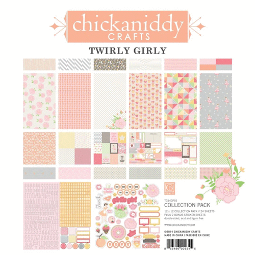 Chickaniddy Crafts - Twirly Girly Collection - 12 x 12 Collection Pack
