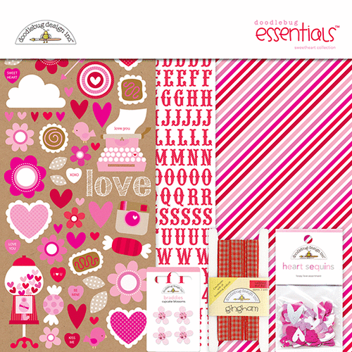 Doodlebug Design - Sweetheart Collection - Essentials Kit