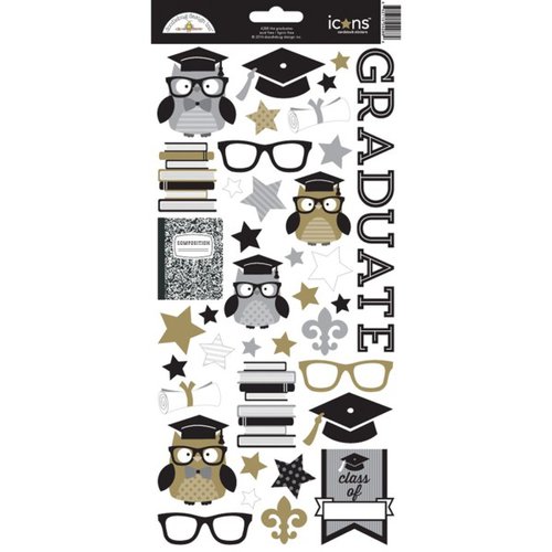 Doodlebug Design - The Graduates Collection - Cardstock Stickers - Icons