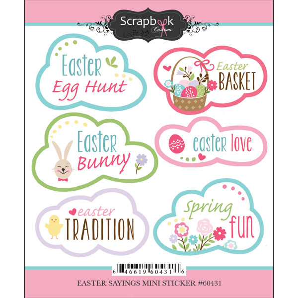 Scrapbook Customs - Cardstock Stickers - Easter Sayings - Repeats